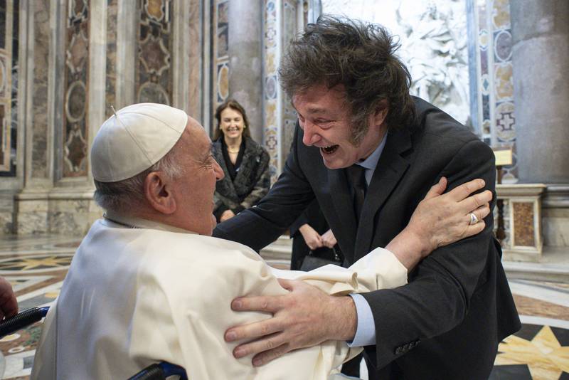 Se reunió con el papa Francisco en la canonización de mama Antula. (AP)