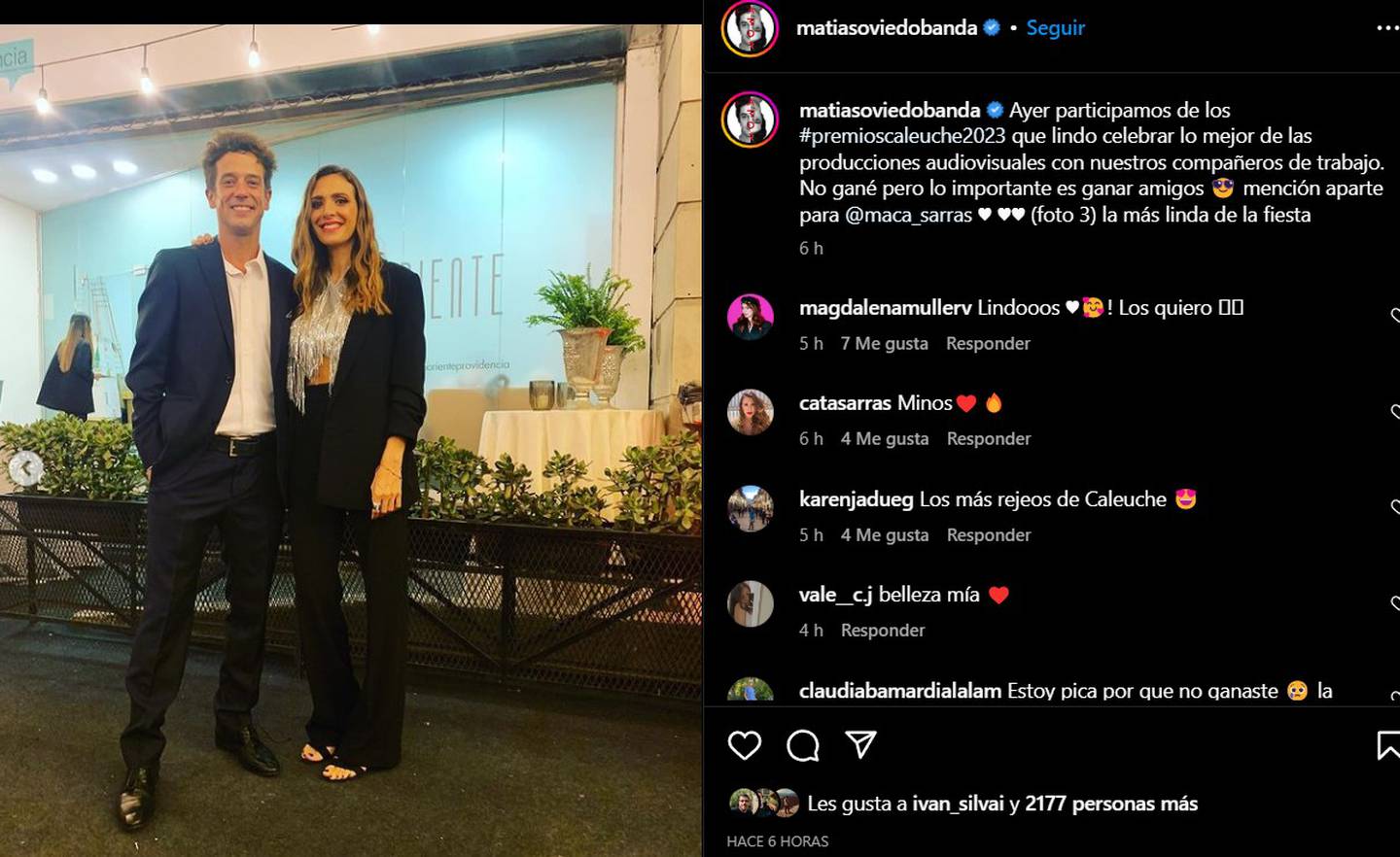 Instagram Matías Oviedo