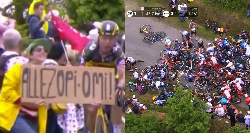 Mega caída en el Tour de Francia