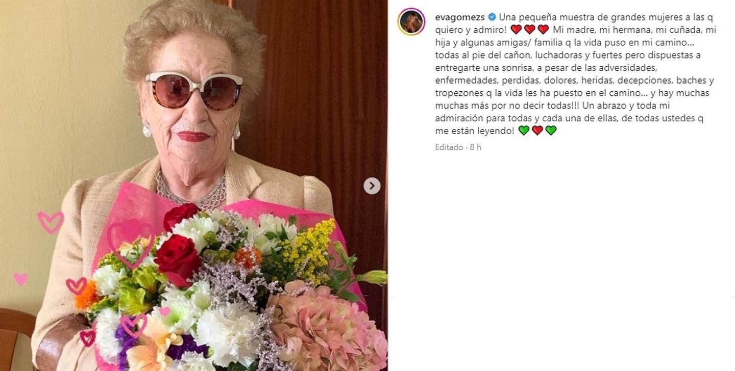 La española usó sus redes sociales para realizar un homenaje a las mujeres de su familia en el inicio de la conmemoración del Día Internacional de Mujer.