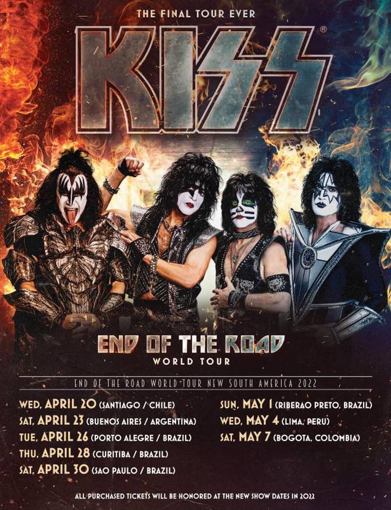 Kiss presentó también el afiche del tour.