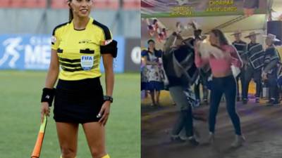 “Las penas del fútbol se pasan bailando”: Árbitra sancionada por la ANFP protagonizó pie de cueca en su fonda 