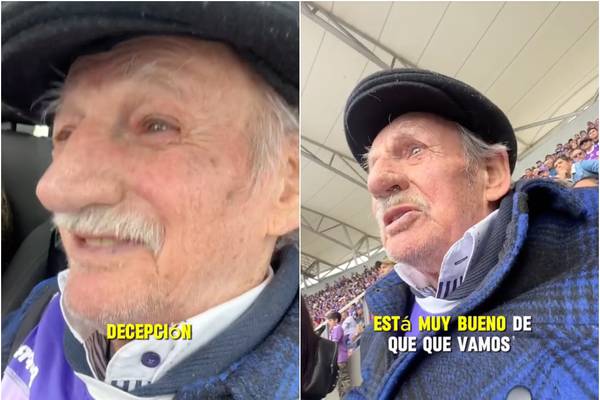 No estoy llorando, tú estás llorando: video de nieto que lleva a su abuelo al estadio a ver a Deportes Concepción saca lágrimas de emoción