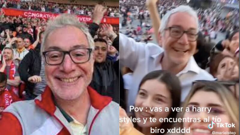 El tío Biro en Chile: hombre influencer que canta canción de Dua Lipa estuvo presente en show de Harry Styles