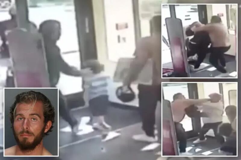 VIDEO: así fue como padre evitó el secuestro de su hijo al interior de una farmacia.