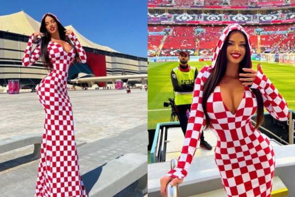 Ivana Knöll, la fan croata que roba cámaras en el Mundial por su vestimenta