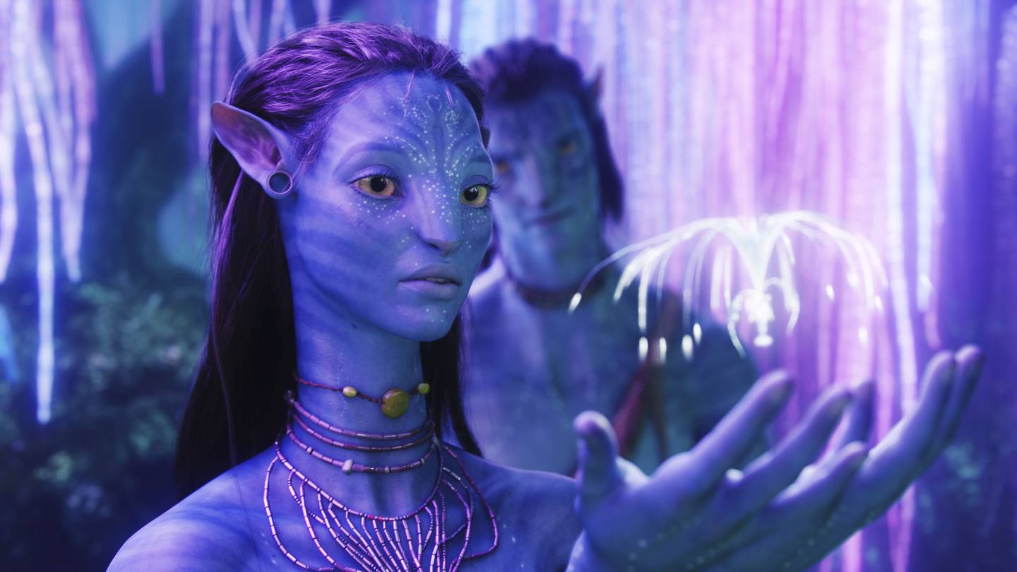 Neytiri (Zoe Saldaña) y Jake Sully (Sam Worthington) en Avatar
