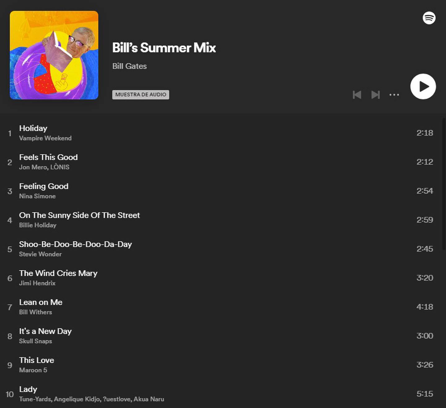 Biil's Summer Mix