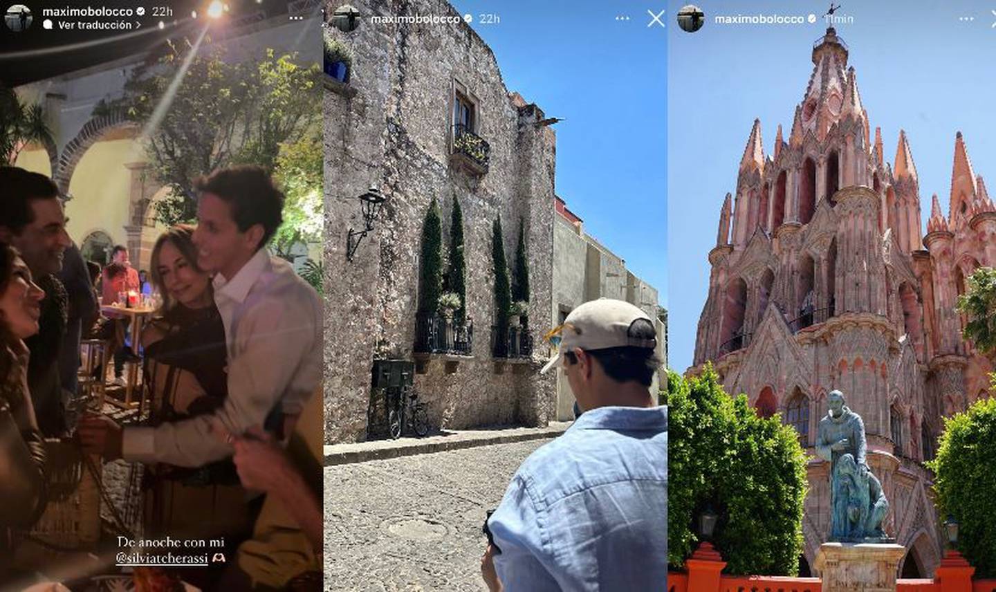 Máximo viajó junto a Cecilia Bolocco y Pepo Daire a México. Vía Instagram de Máximo