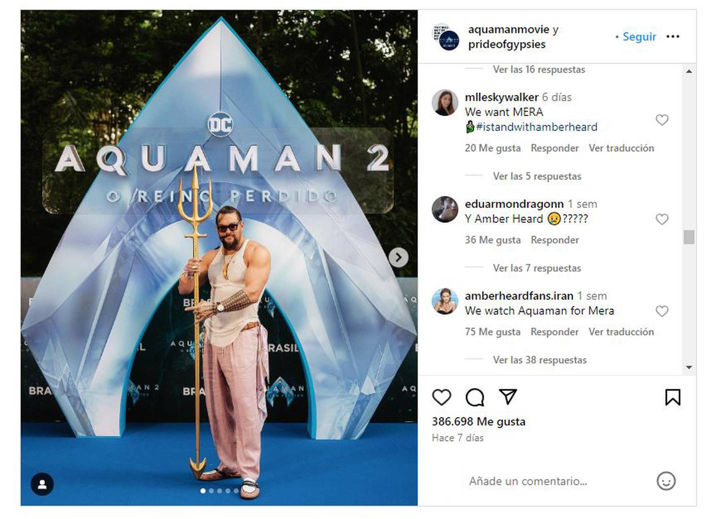 Fans están exigiendo ver a Amber Heard en los eventos de 'Aquaman 2'