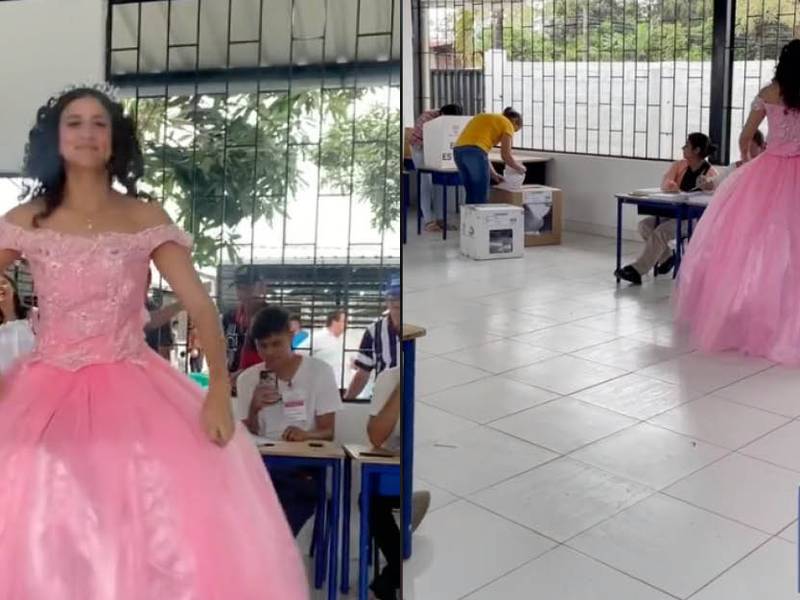 “Primero el deber y después la pachanga”: Tiktoker acude a votar vestida de quinceañera