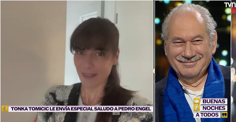 Tonka Tomicic y Pedro Engel | Captura: TVN