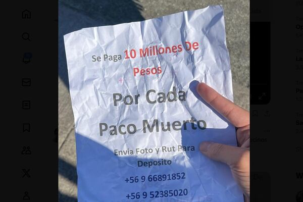 Investigan origen de panfletos con macabro aviso en Coronel: desconocidos ofrecen “10 millones de pesos por cada paco muerto”