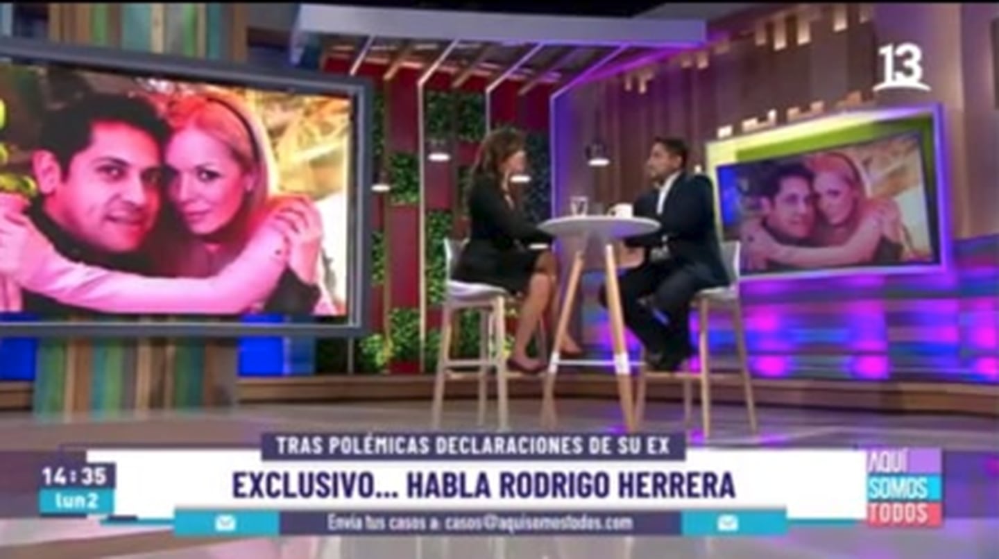 Rodrigo Herrera hablando de su supuesta homosexualidad en Canal 13