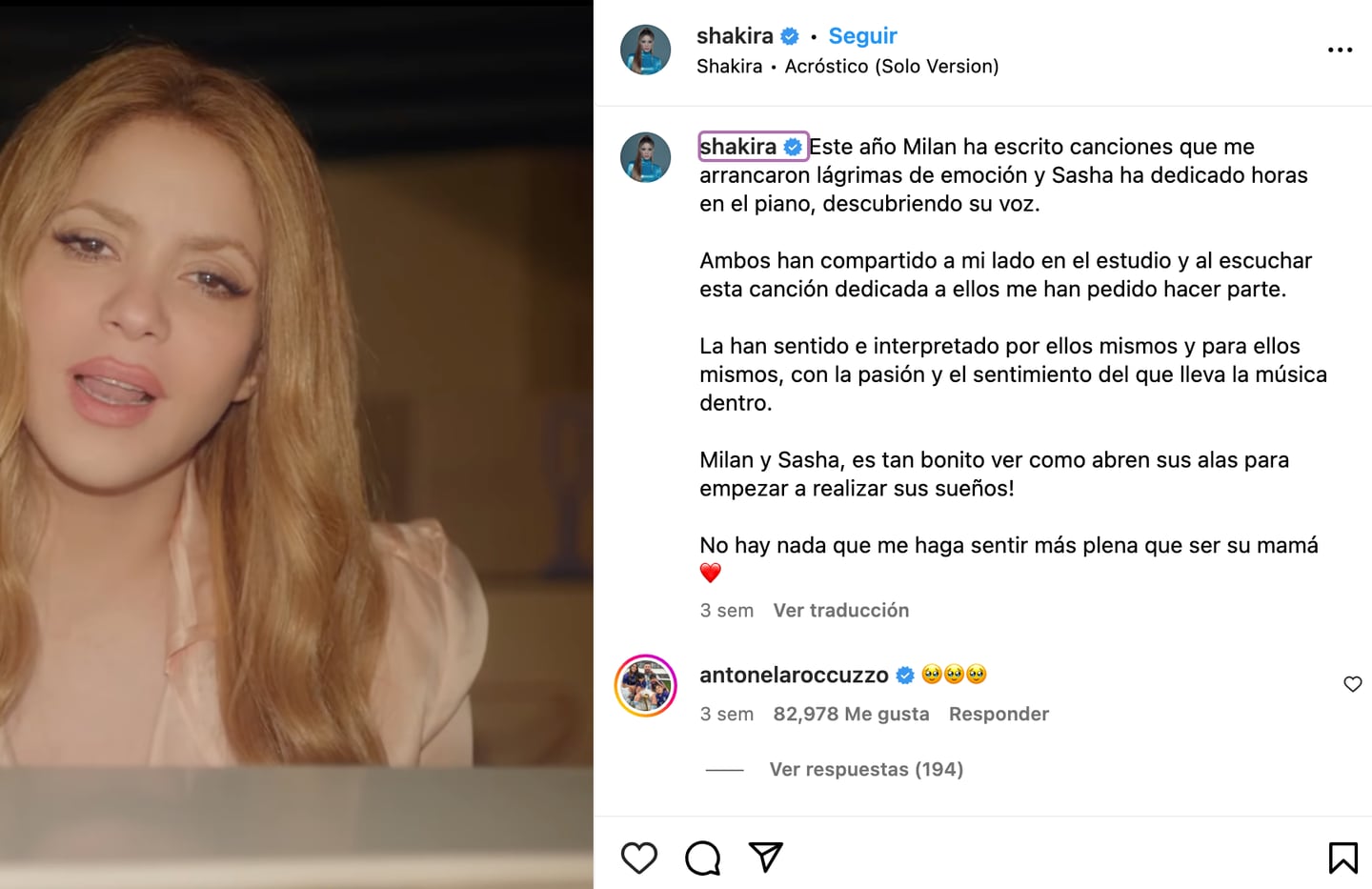 Shakira "Acróstico"