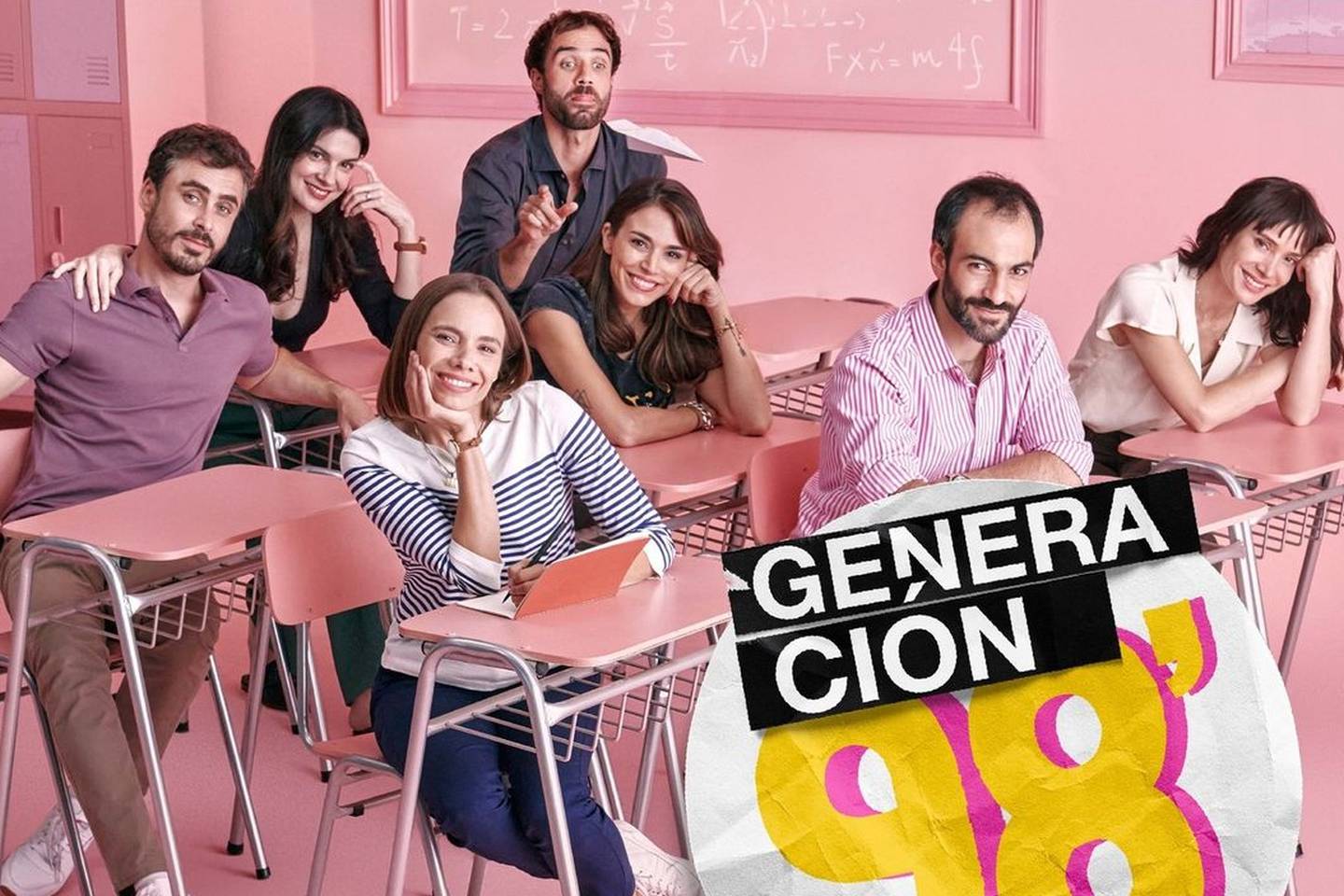 La nueva campaña de promoción de Mega mostró esta semana a la mayoría del elenco de Generación 98' contando la trama principal de la nueva teleserie del canal privado.