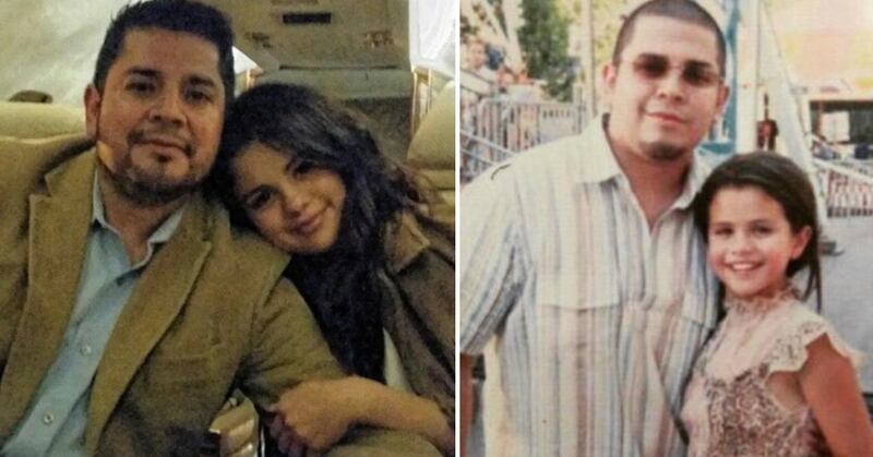 Selena Gomez y su papá