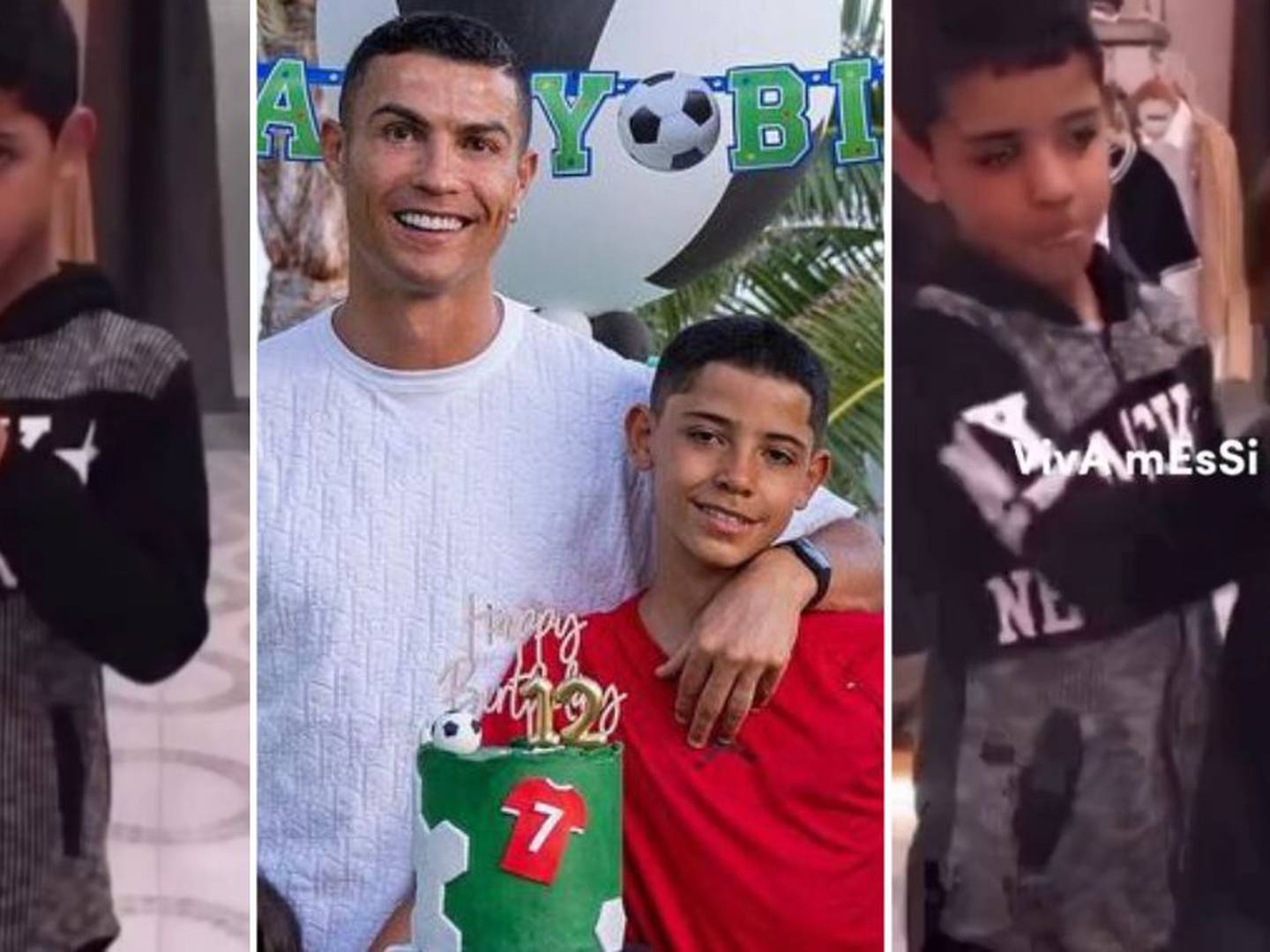 Hijo de Cristiano Ronaldo dio manotazo a niño por gritar ¡viva Messi!