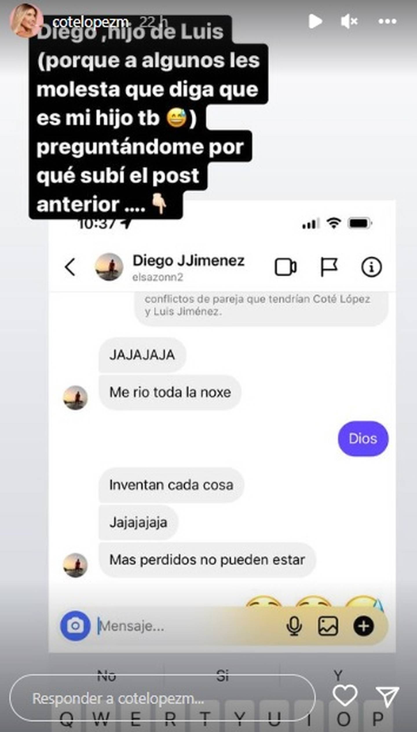 "Cote" López usó sus redes sociales para responder a los rumores.