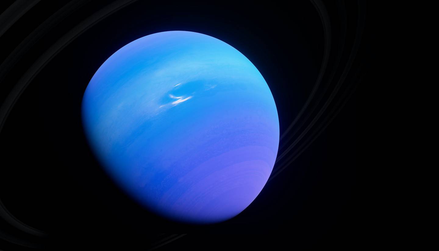 Representación digital de Urano y su órbita