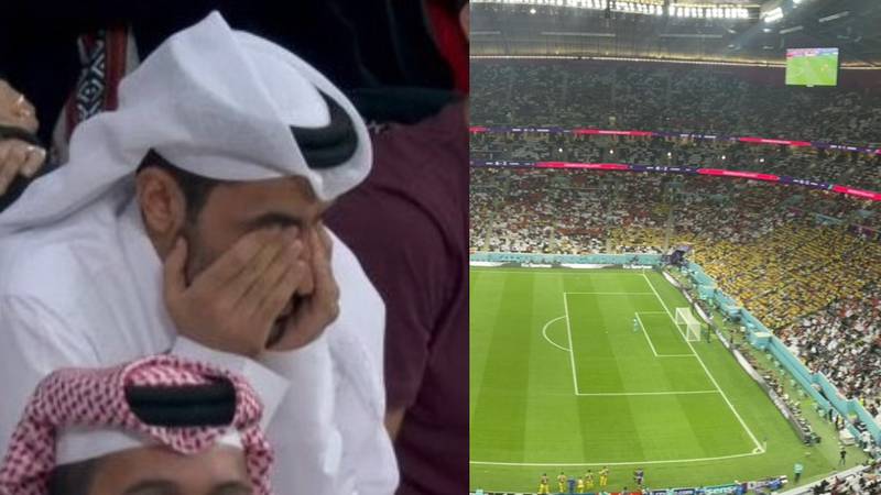 Afición de Qatar decepcionada por la caída ante Ecuador