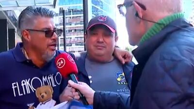 Vehemente hincha chileno que viajó a Uruguay lanzó su reclamo ante un impávido Pedro Carcuro