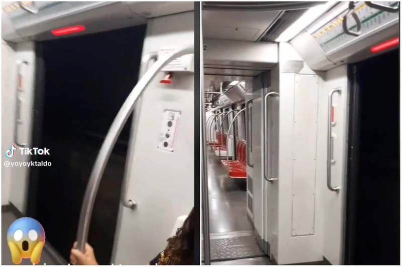 El vagón sin puertas del Metro