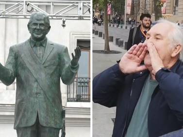 [VIDEO] “¡Monumento a los traidores!”: Adulto mayor protestó a todo pulmón en plena ceremonia de la estatua de Aylwin