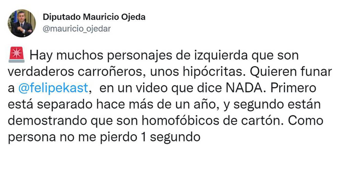 Twitter diputado Mauricio Ojeda
