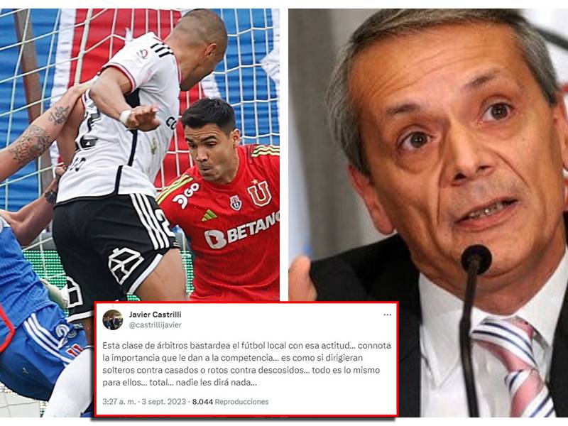 “Esta clase de árbitros bastardea el fútbol”: Castrilli critica arbitraje del Superclásico y acusa poco profesionalismo de jueces chilenos