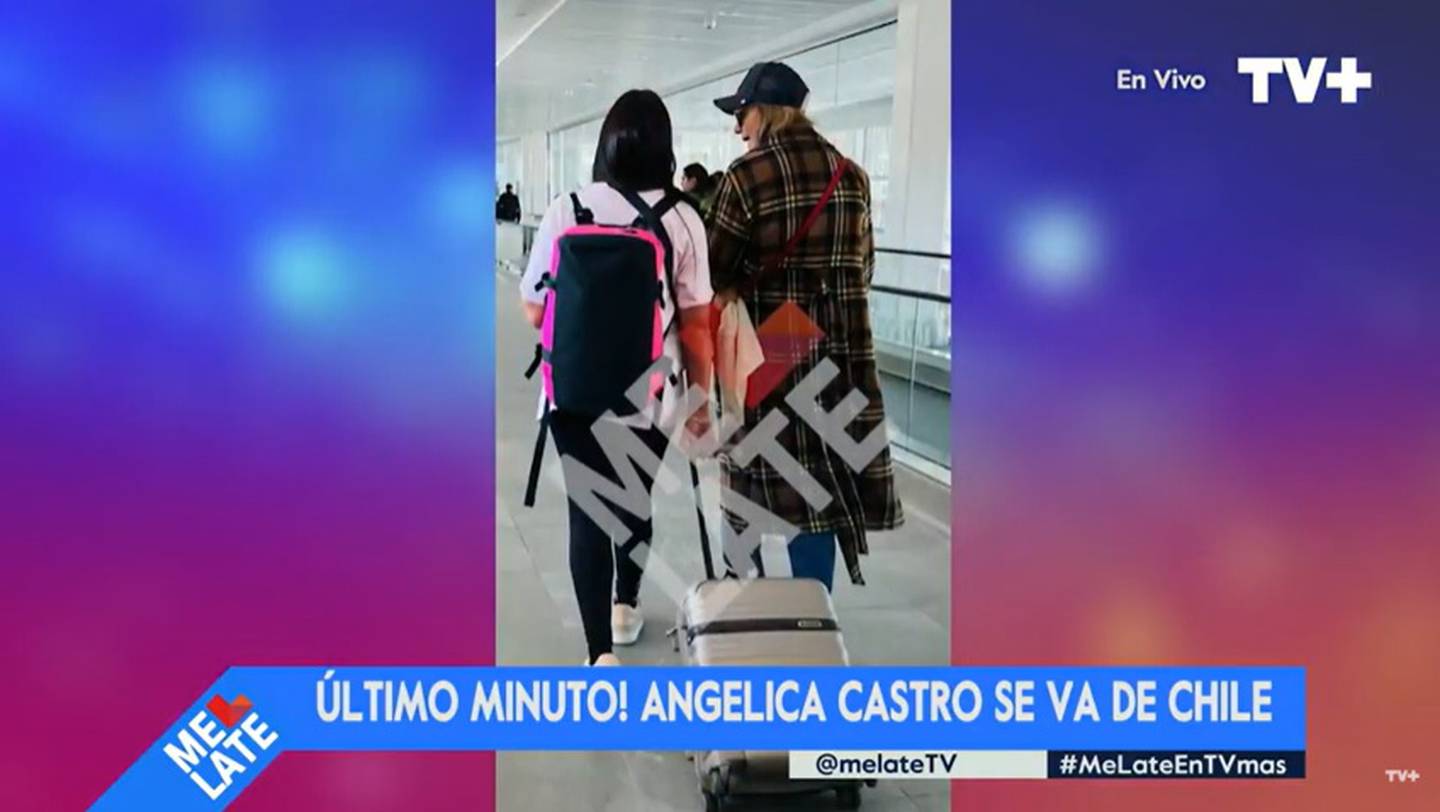 Angélica Castro abandonó Chile: Fue vista en el aeropuerto de Santiago