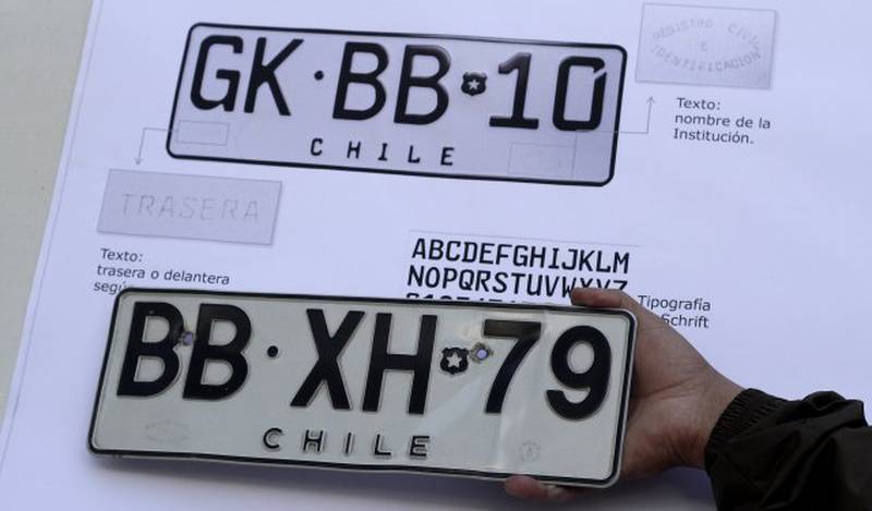 Así son las nuevas placas patentes en Chile – Publimetro Chile