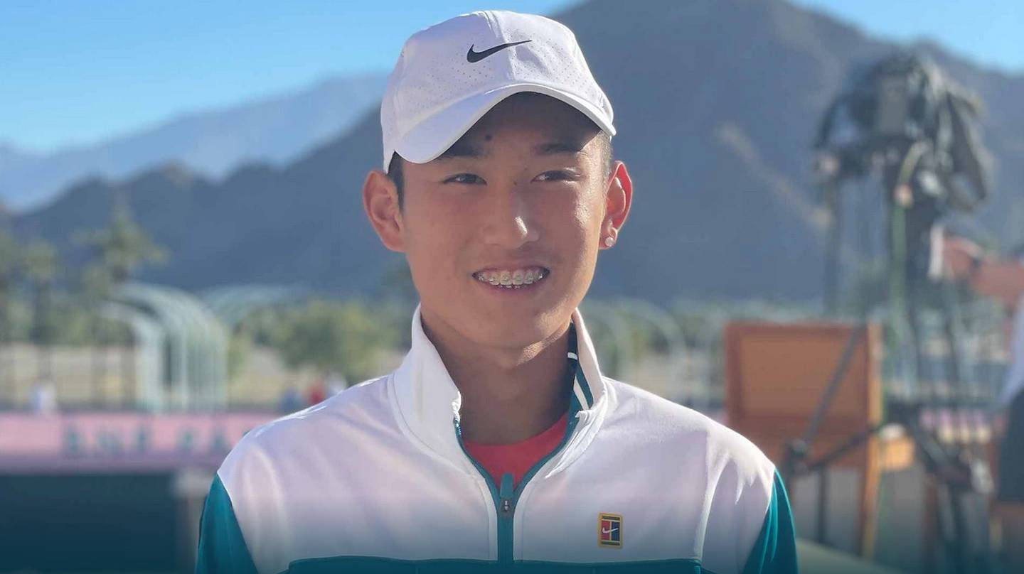 Juncheng Shang, joven tenista chino de 17 años