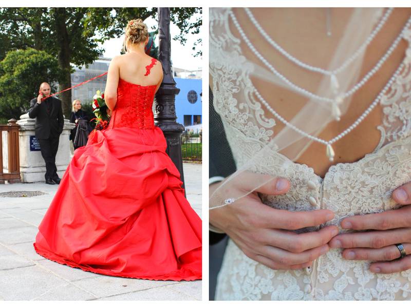 Hombre exige a su novia usar vestido rojo en su boda porque “no es virgen”: engañaría a invitados
