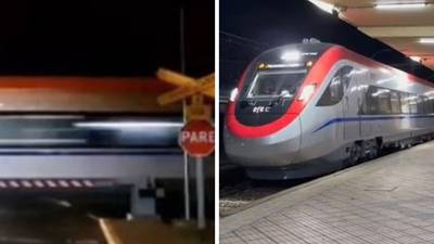A toda velocidad: Graban la primera pasada del nuevo tren rápido Santiago-Chillán