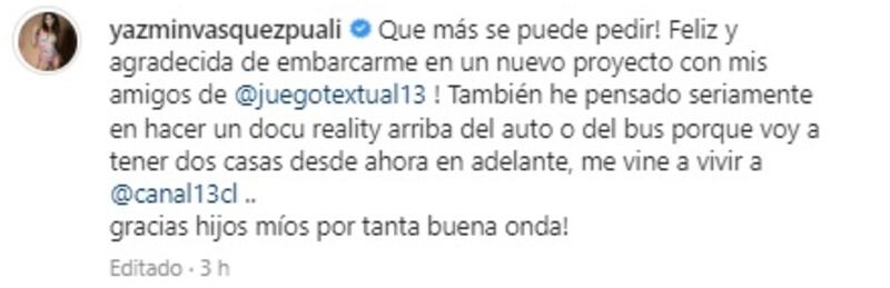 La periodista es la séptima incorporación de Canal 13 para integrar el panel de entrevistadoras de "Juego textual".