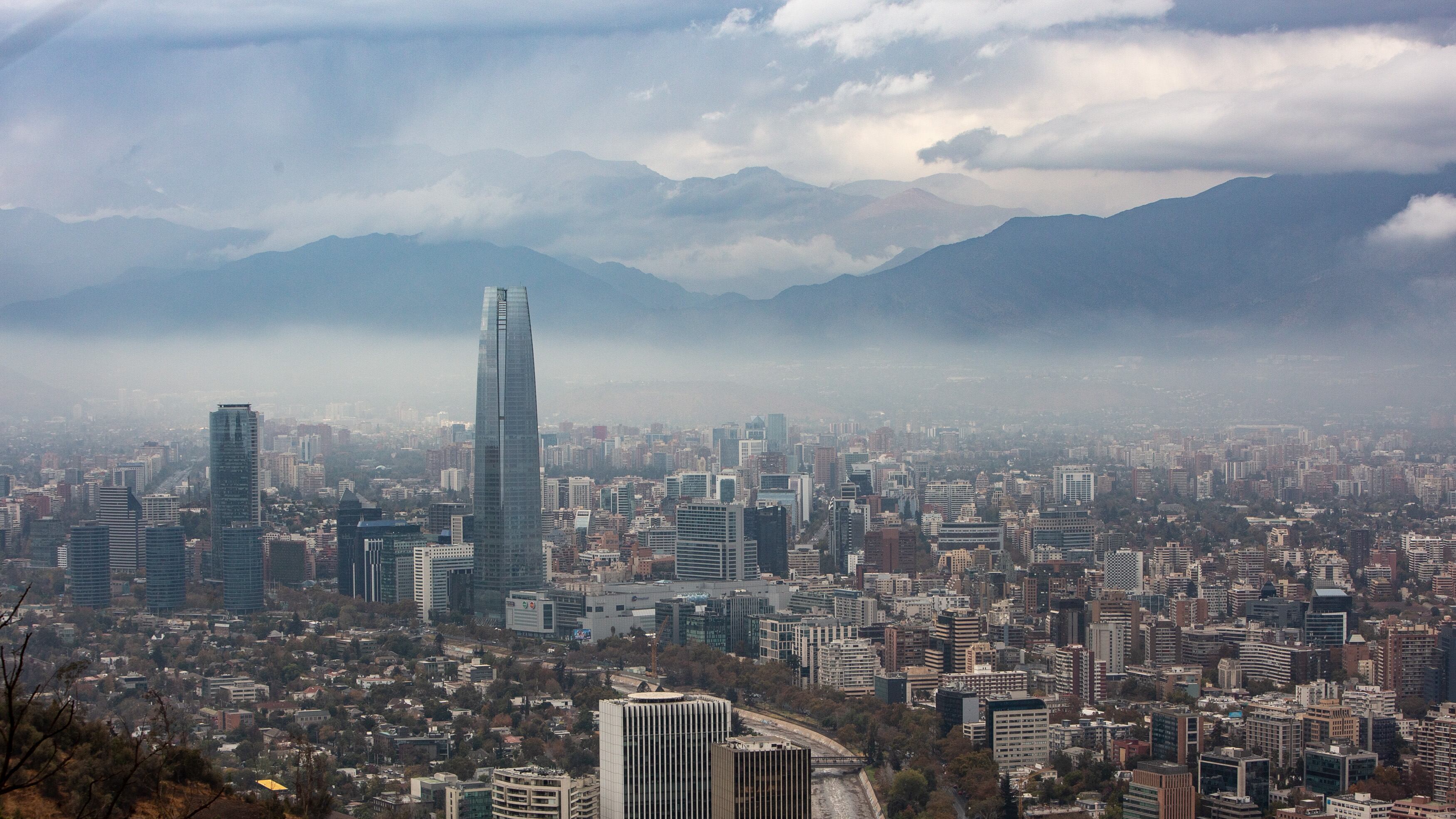 Chubascos en Santiago