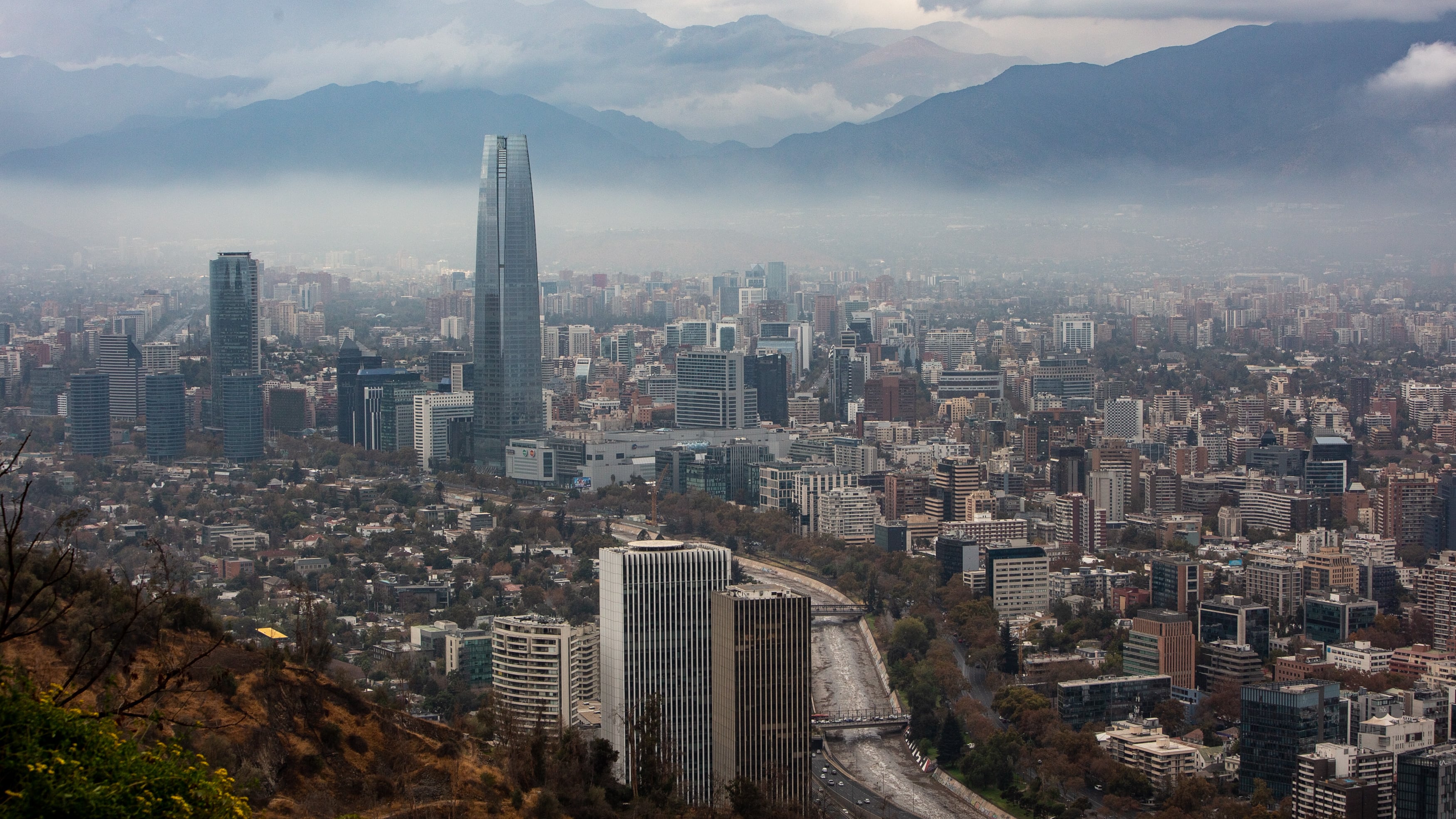 Chubascos en Santiago