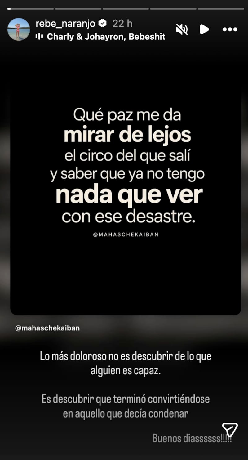 Historia de Rebeca Naranjo | Fuente: Instagram @rebe_naranjo