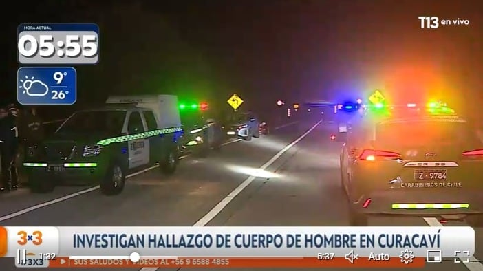 Hallan cadáver maniatado, calcinado y decapitado en Curacaví