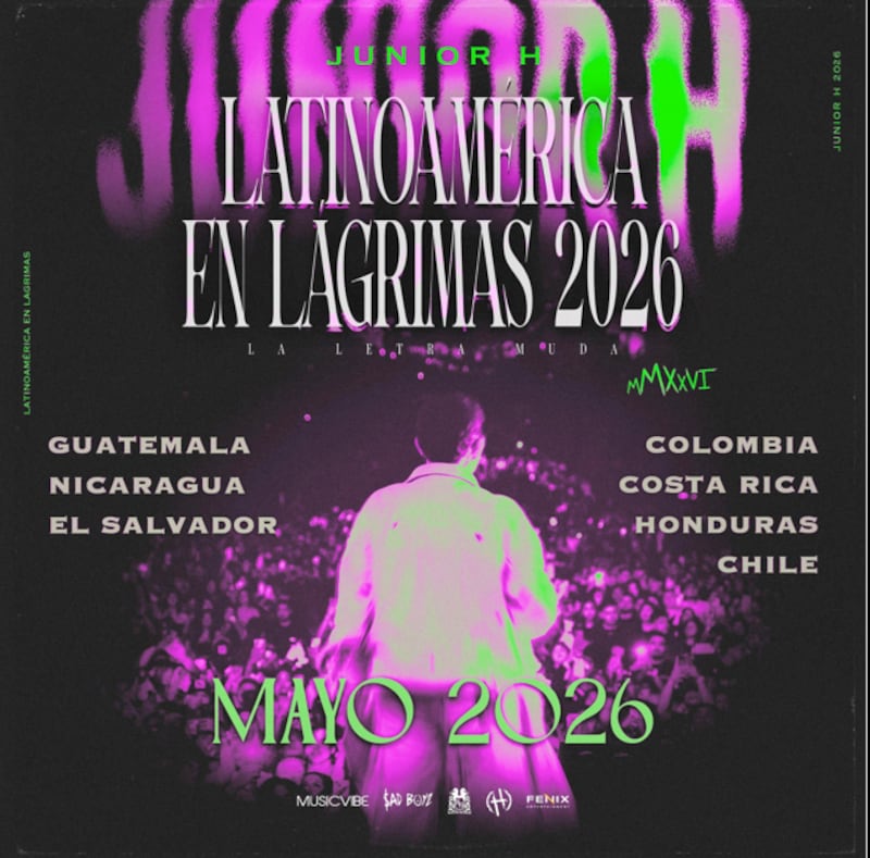 Santiago cerrará la gira tras el paso de Junior H por Colombia y distintos países de Centroamérica durante mayo de 2026.