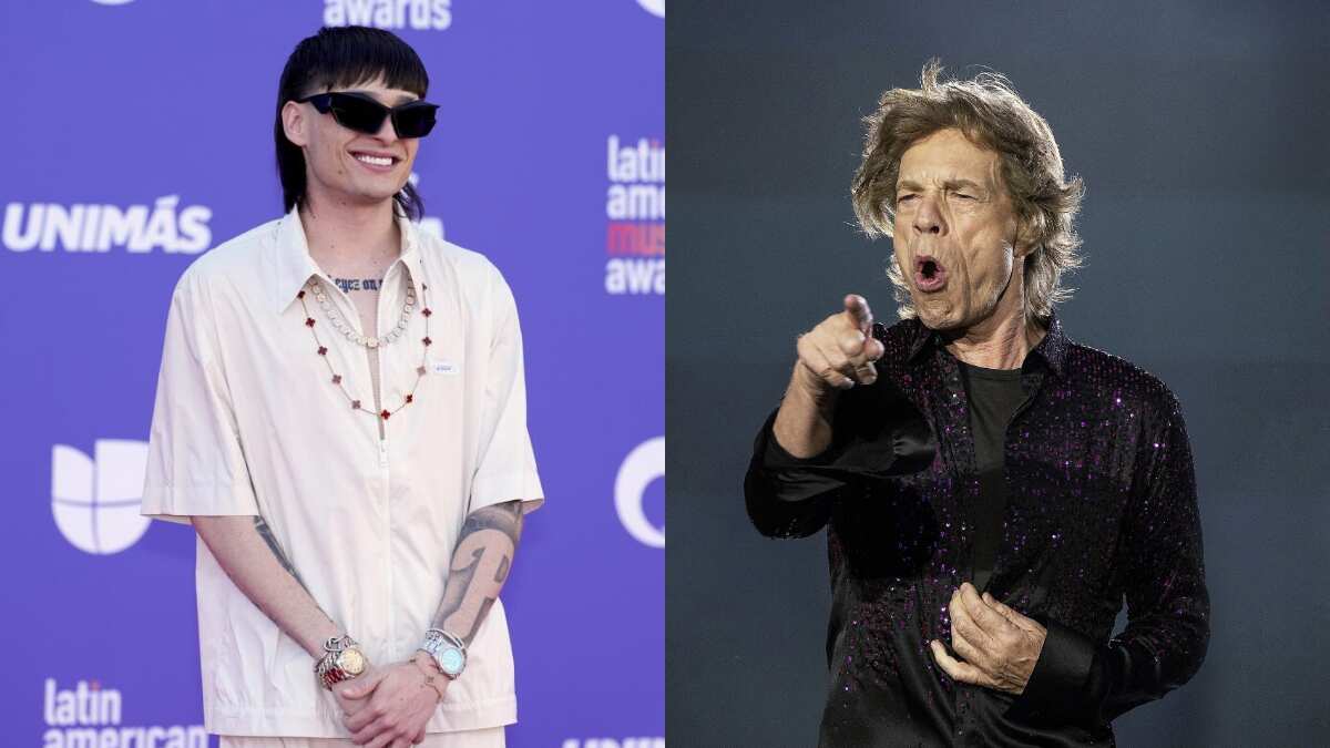 Peso Pluma y Mick Jagger