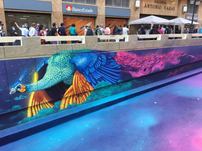 “No respetan nada”: Borran colorido mural de calle Bandera por exceso de grafitis y lo vuelven a rayar