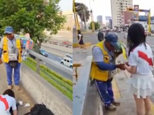 Influencer japonesa se arrodilla y pide perdón a vendedor ambulante en Perú tras confundirlo con estafador