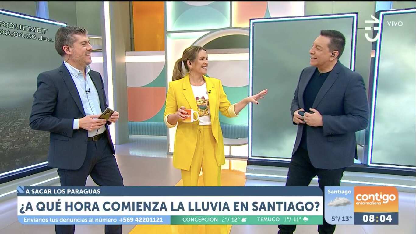 Monserrat Álvarez y Julio César Rodríguez en “Contigo en la mañana” | Captura: CHV