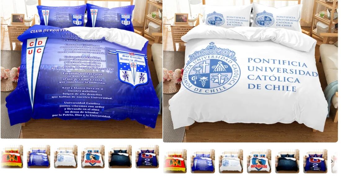 Cubrecamas de la Universidad Católica