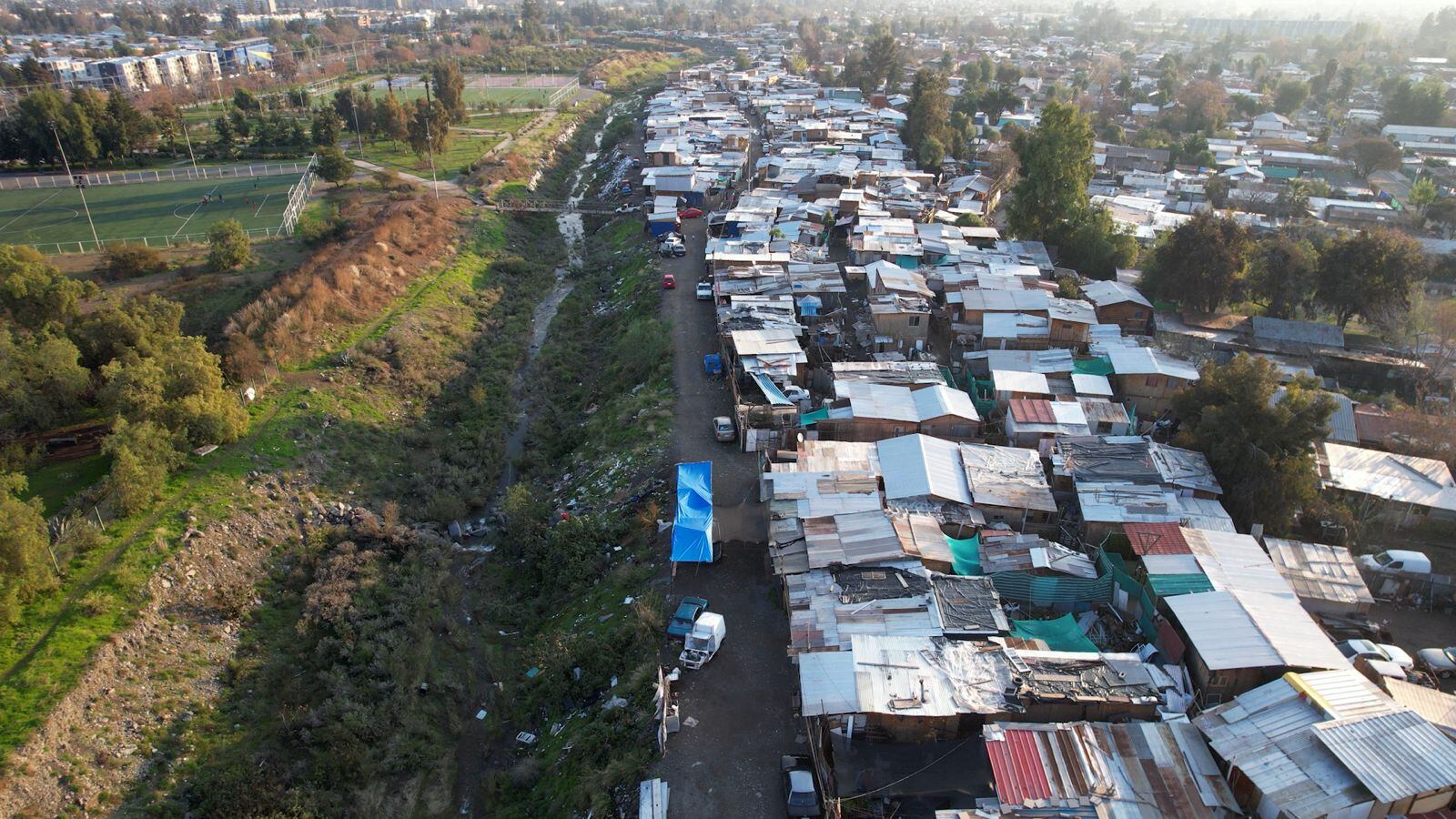 Municipalidad de La Florida confirma desalojo del Campamento Dignidad por riesgo de aluvión | Cedida