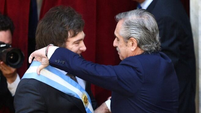 Javier Milei y Alberto Fernández