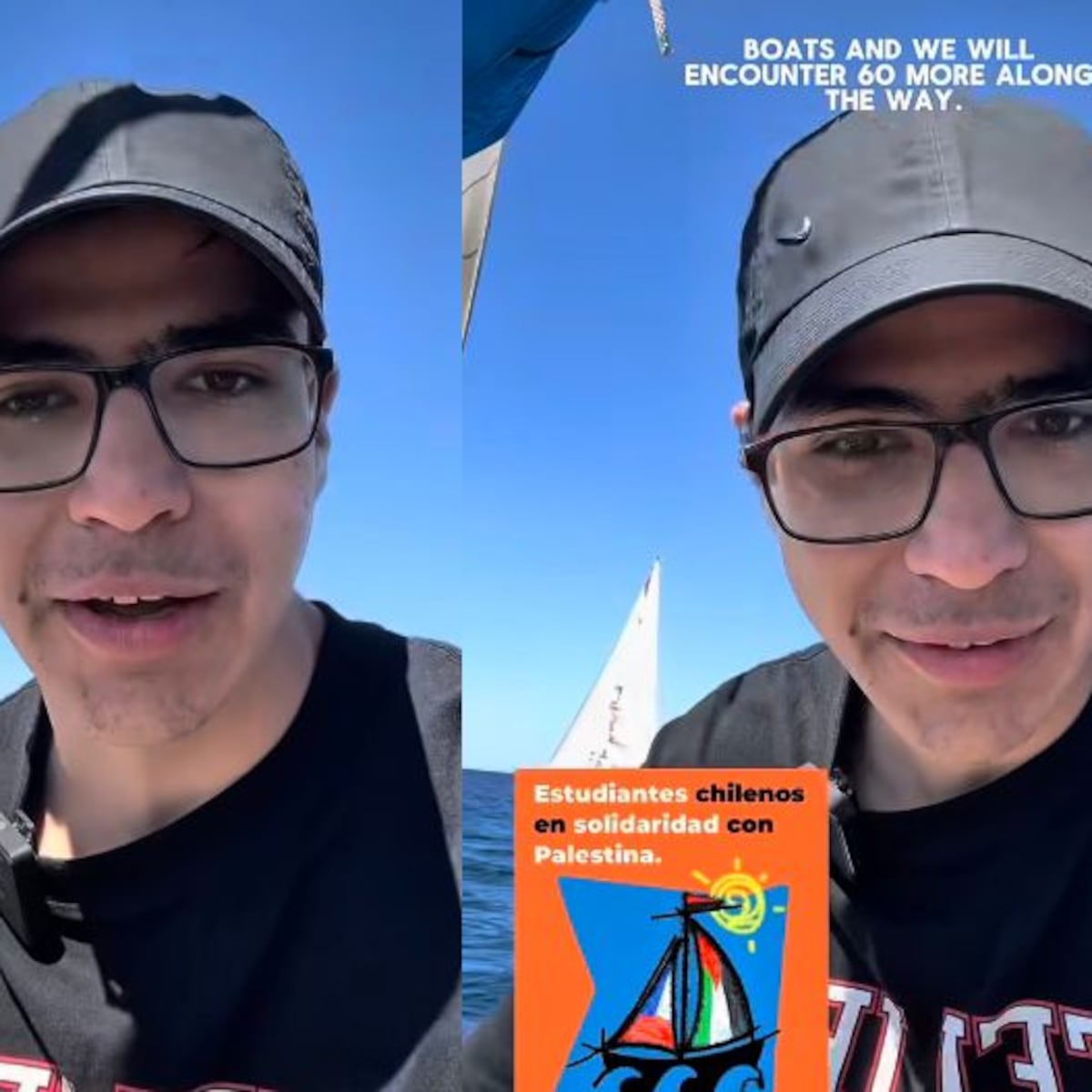 Víctor Chanfreau navega rumbo a Franja de Gaza con flotilla chilena Víctor Chanfreau navega rumbo a Franja de Gaza con flotilla chilena