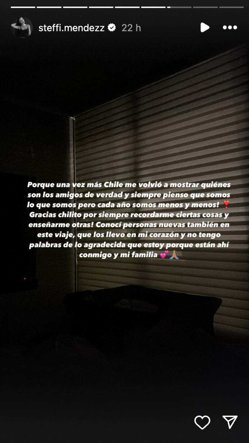 Historia de Steffi Méndez | Captura: Instagram @steffi.mendezz